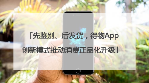 先鉴别、后发货，得物App创新模式推动消费正品化升级